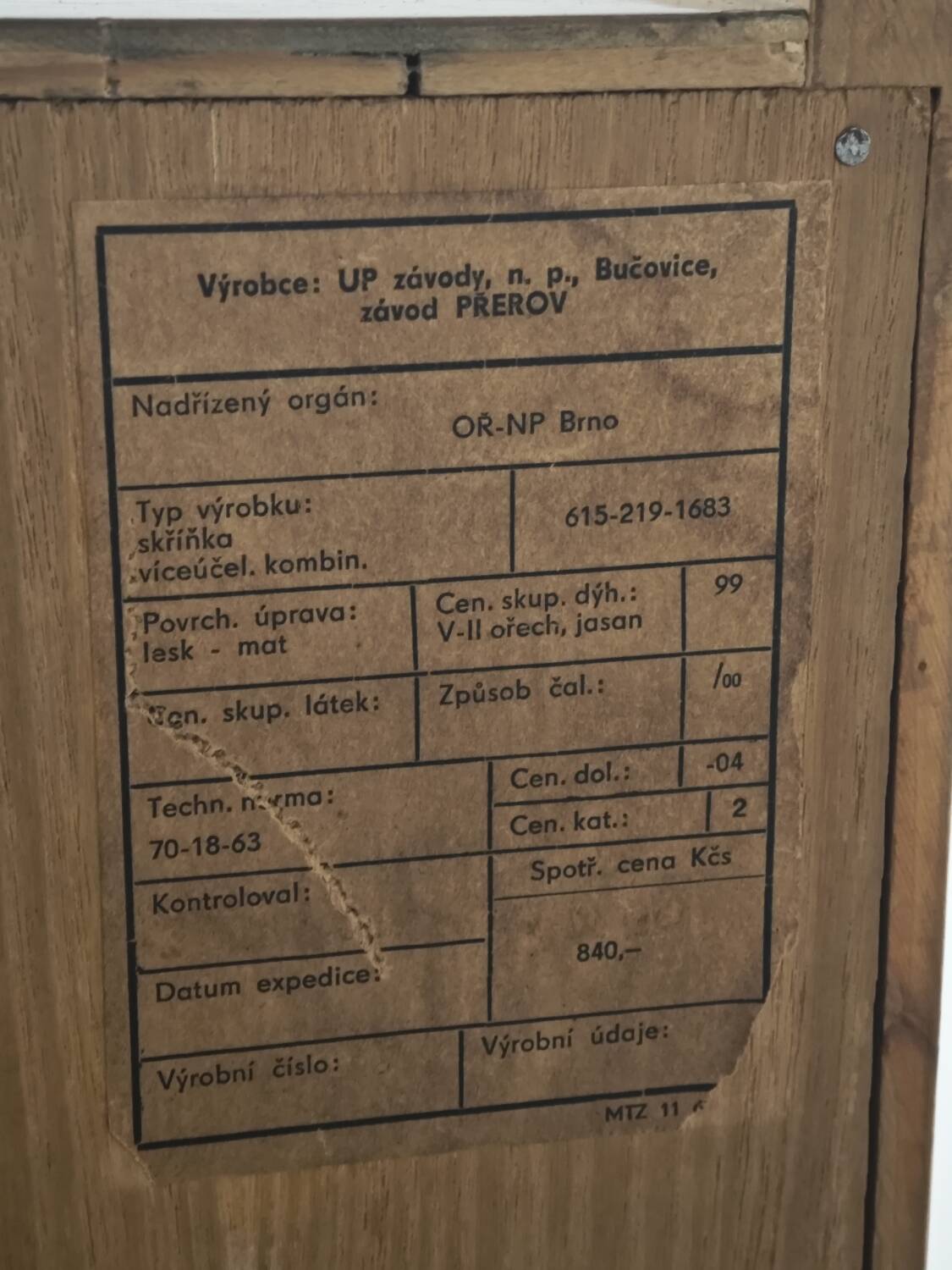 Secrétaire / Bureau deux tons Frantisek Mezulanik  pour Up Zavody 1960
