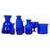 Midcentury collection of eight blue vases by Erik Höglund, Sweden, 1960s.