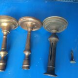 Lot of 3 18th 19th century table candlestick in bronze