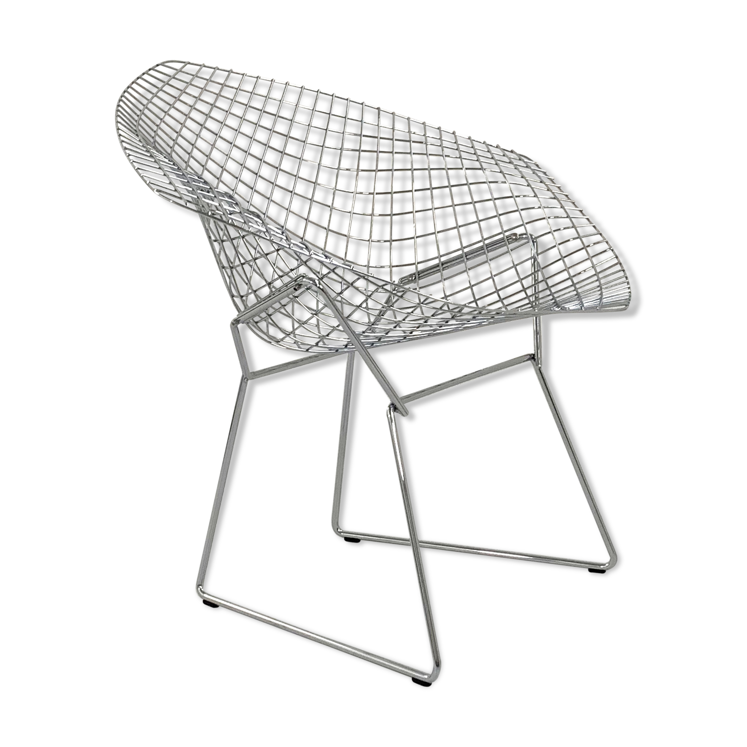 Diamond armchair chromed by Harry Bertoia for Knoll, 1990
