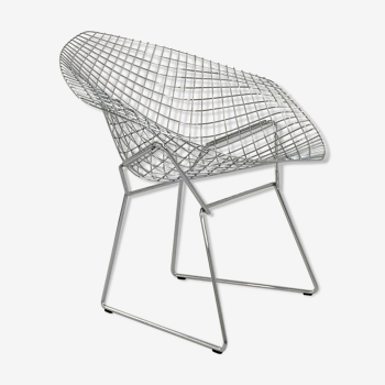 Diamond armchair chromed by Harry Bertoia for Knoll, 1990