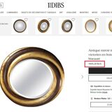 Victorian English Round Grand Mirror – Gilded Wood & Bevelled Glass