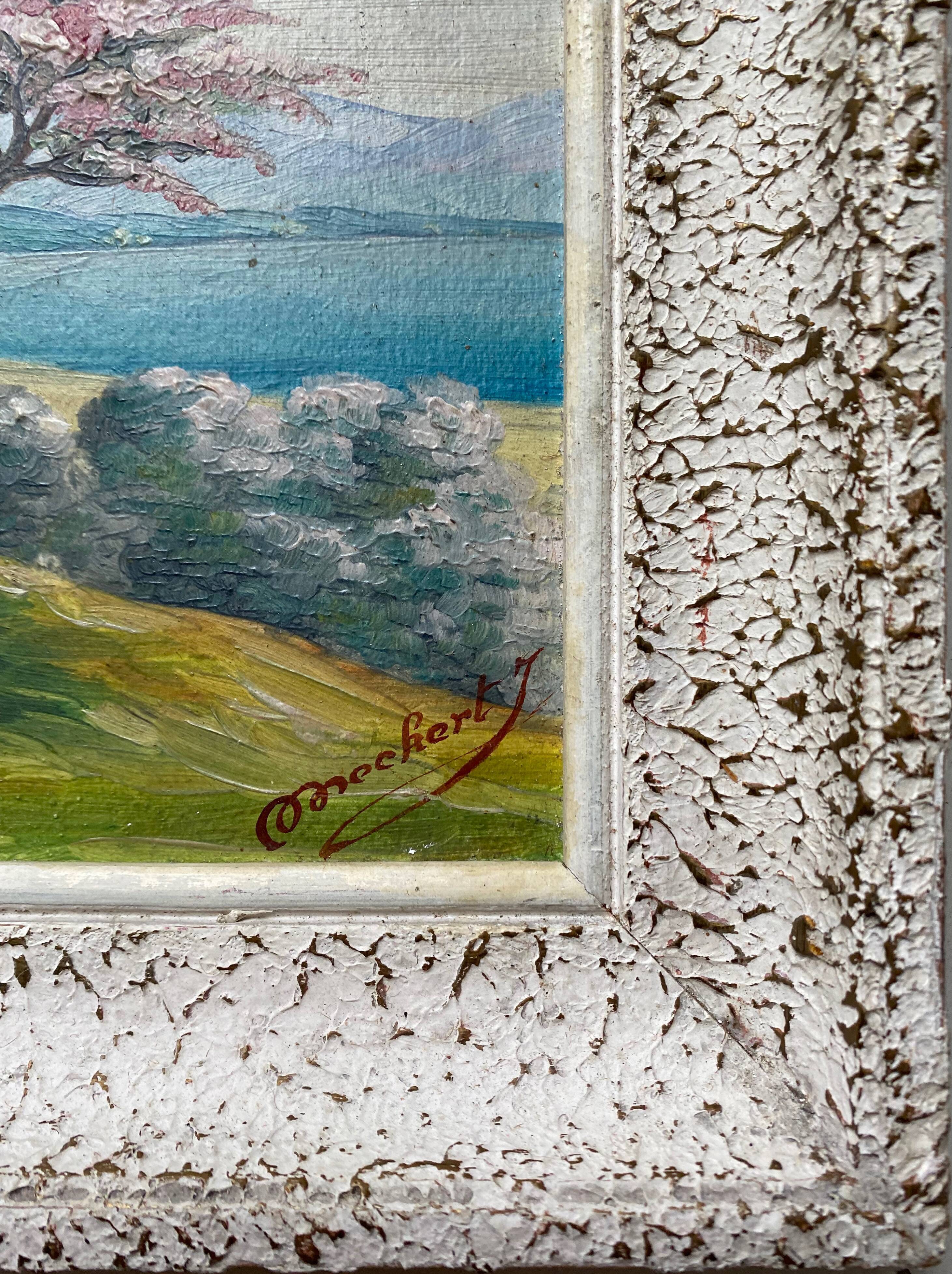 HSP painting "The Sunny Valley" by J. Meckert circa 1950