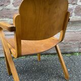 vintage Scandinavian wooden office armchair