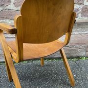 vintage Scandinavian wooden office armchair