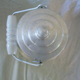 Old aluminum milk pot
