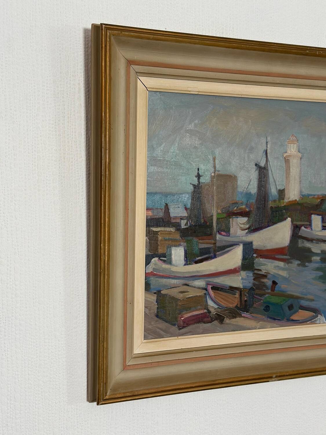 Huile su panneau suédois – « Bateaux » par Eskil Skans