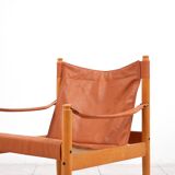 Safari leather lounge chair by Erik Worts for Niels Eilersen