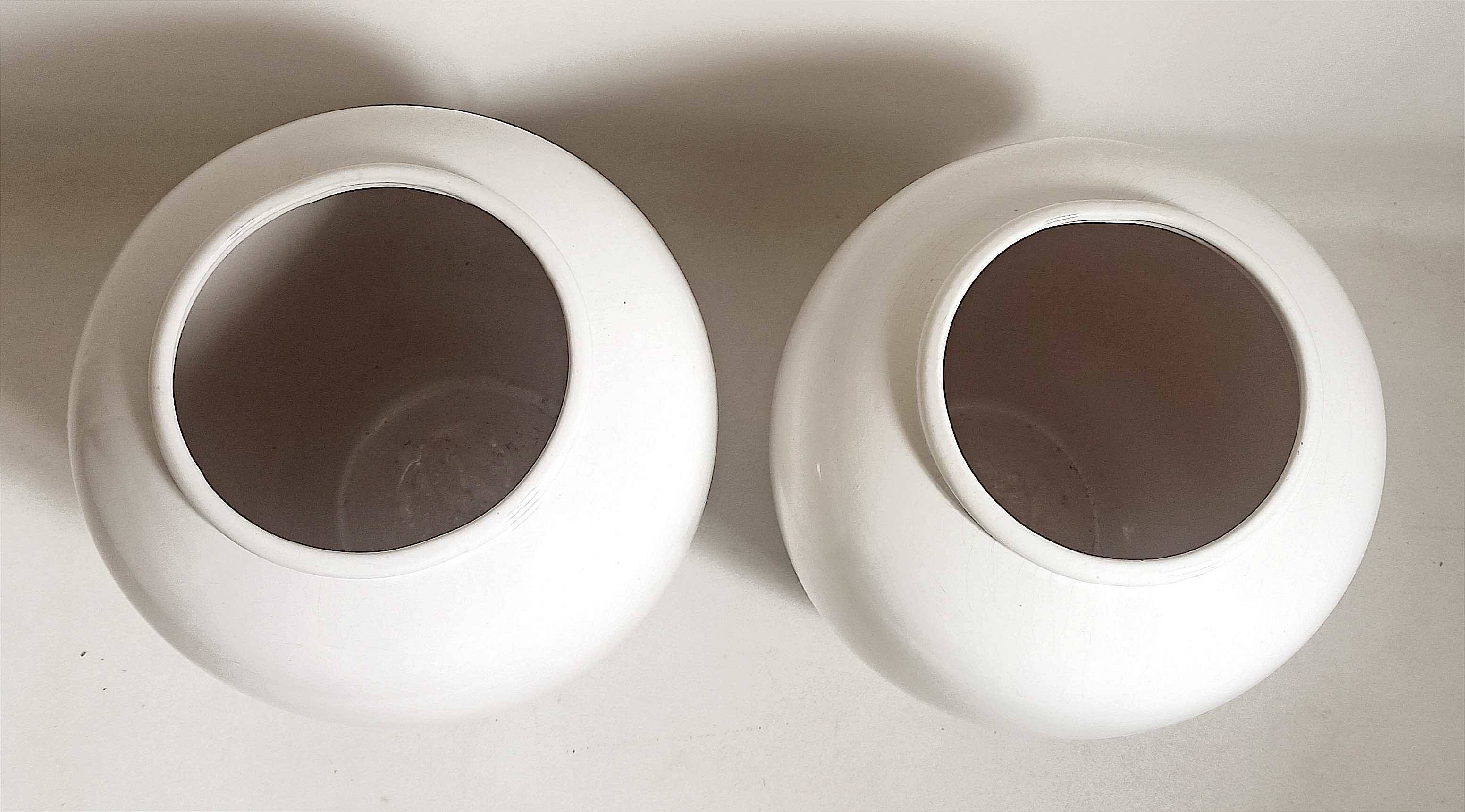 Pair of two-tone ceramic vases West Germany 1960s Height 42 cm