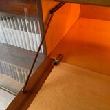 Living room furniture showcase, rosewood veneer secretary of the 70s