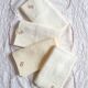 Lot de 4 serviettes anciennes brodées et teintes à la main