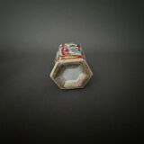 Petit vase de Canton XIXe rehauts dorés