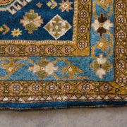 Oriental carpet 152 x 110 cm Blue background Handmade XXth