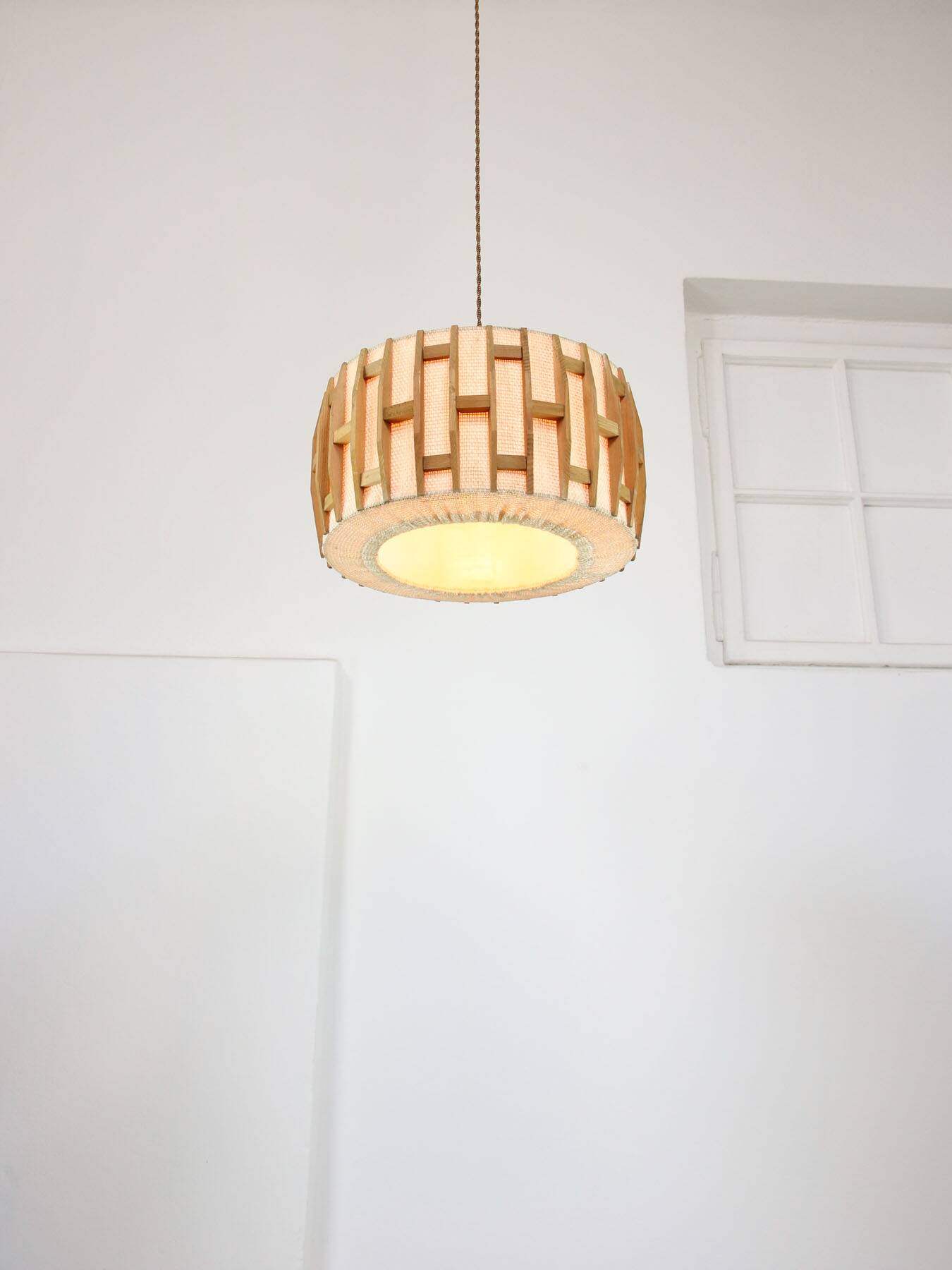 Mid-Century Danish Pendant Lamp in Teak, 1960s