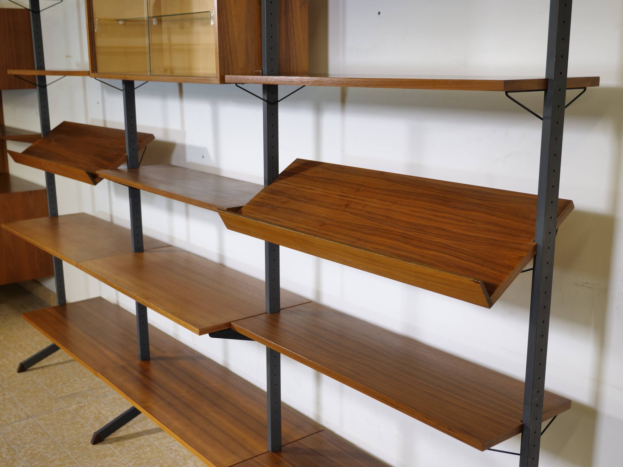Free Standing Modular Teak Shelving System by Olof Pira, 1960s