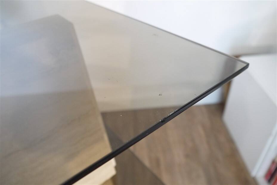 Italian travertine and glass shelf 1970