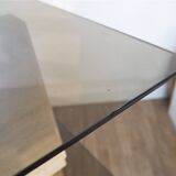 Italian travertine and glass shelf 1970