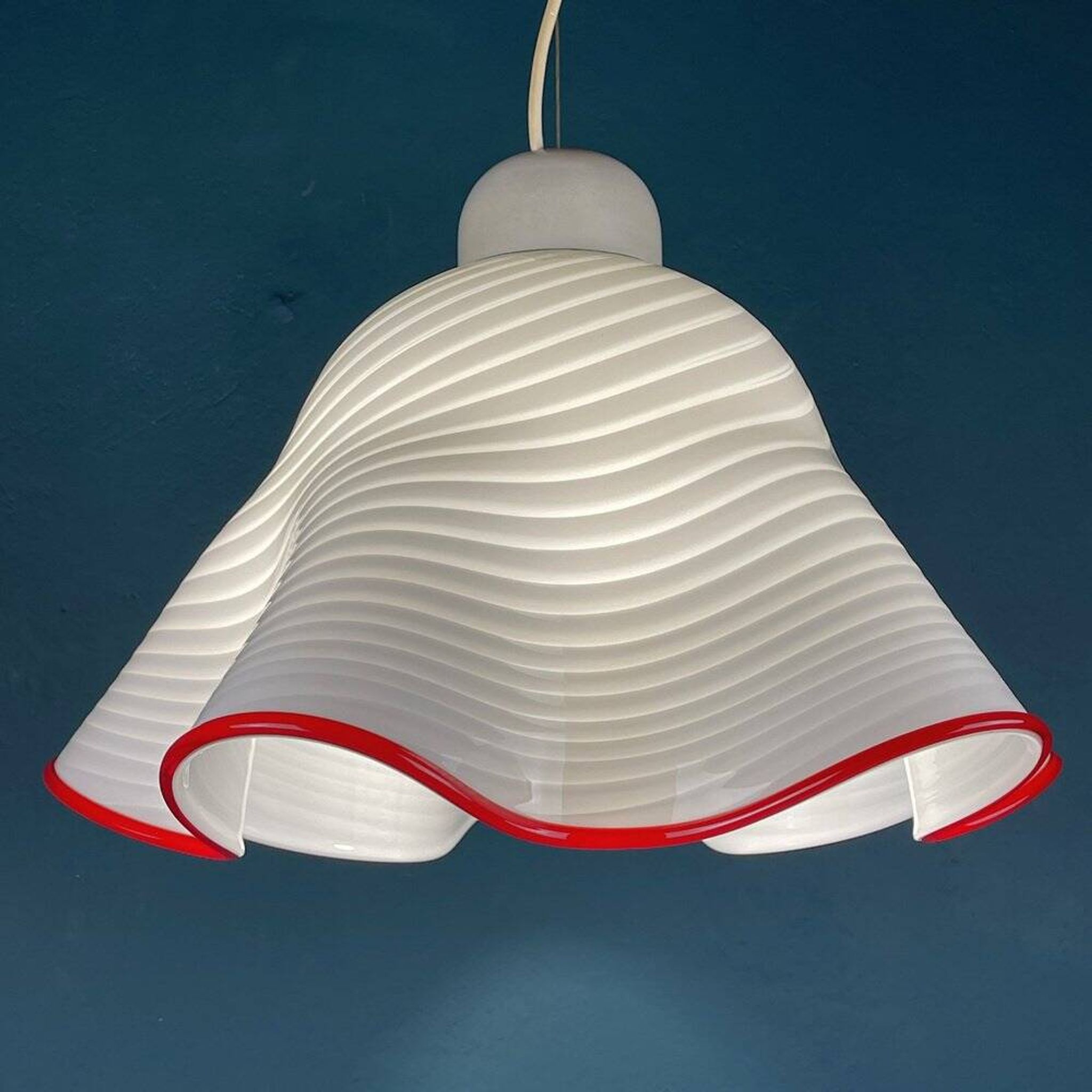 Murano glass Fazzoletto pendant, Italy, 1970s