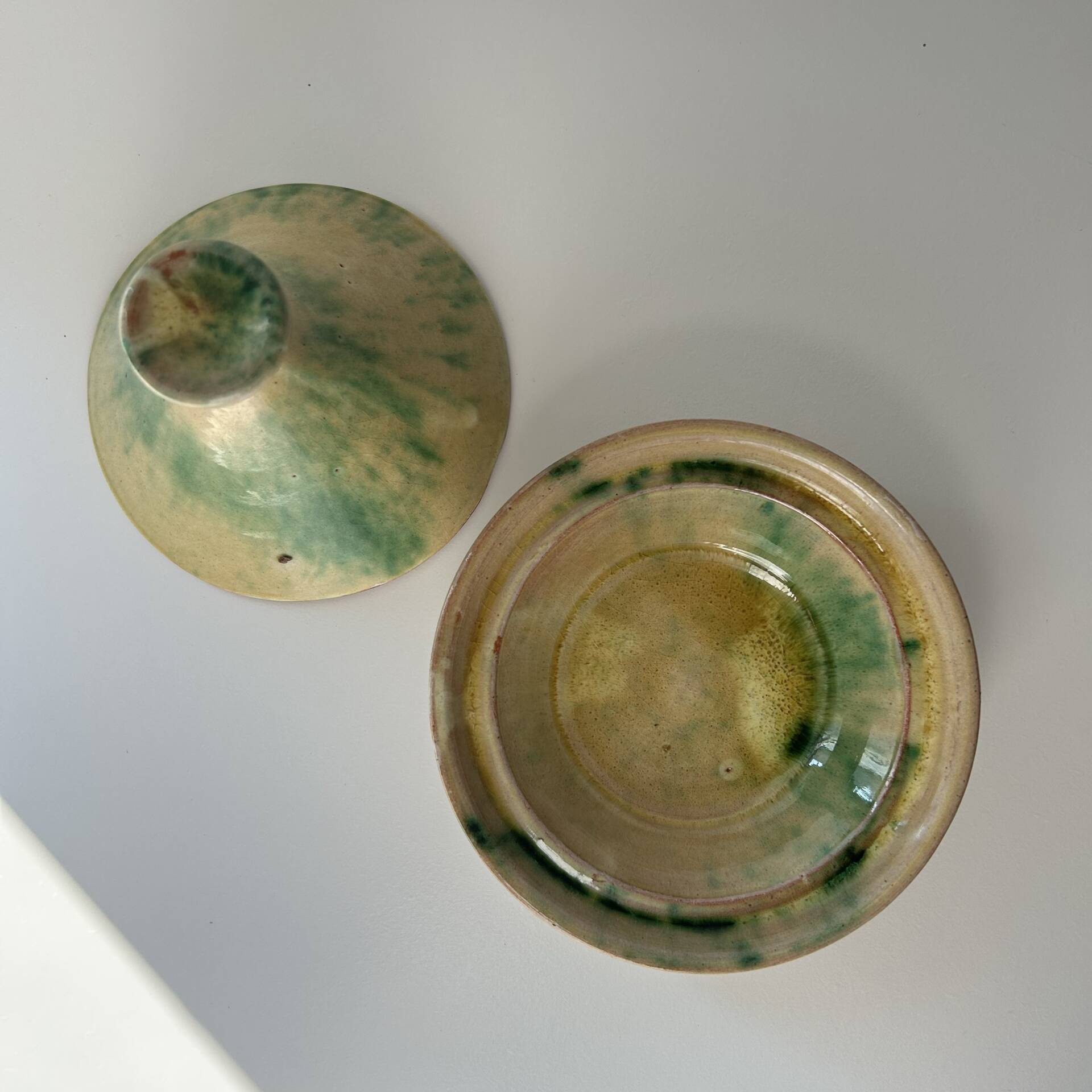 Yellow tagine dish