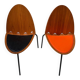 Set of "A6" chairs, Joseph-André Motte for Steiner, wood and leather, 2000s – France