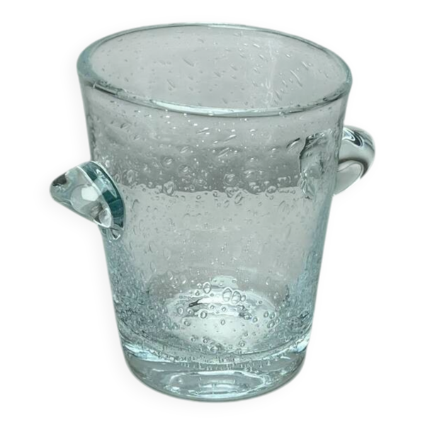 Seau à glace en verre bullé style Biot