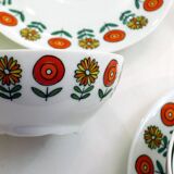 Set of 6 porcelain cups & saucers 1970'