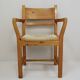 Set of eight pine dining danish chairs with Rope Seat 1980'