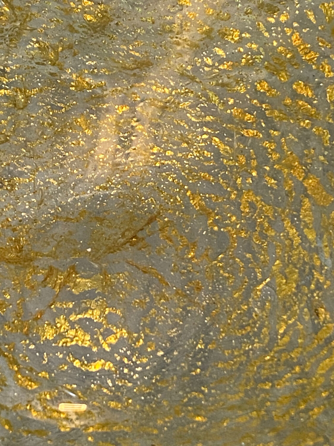 Empty ashtray pocket Murano Barovier Toso Vintage gold glitter