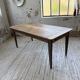 Table de ferme noyer pieds fuseaux 1950