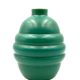 Art deco turquoise faience vase, france 1940s