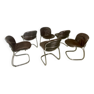 Lot de six chaises “Sabrina” – Gastone Rinaldi pour Rima Italie