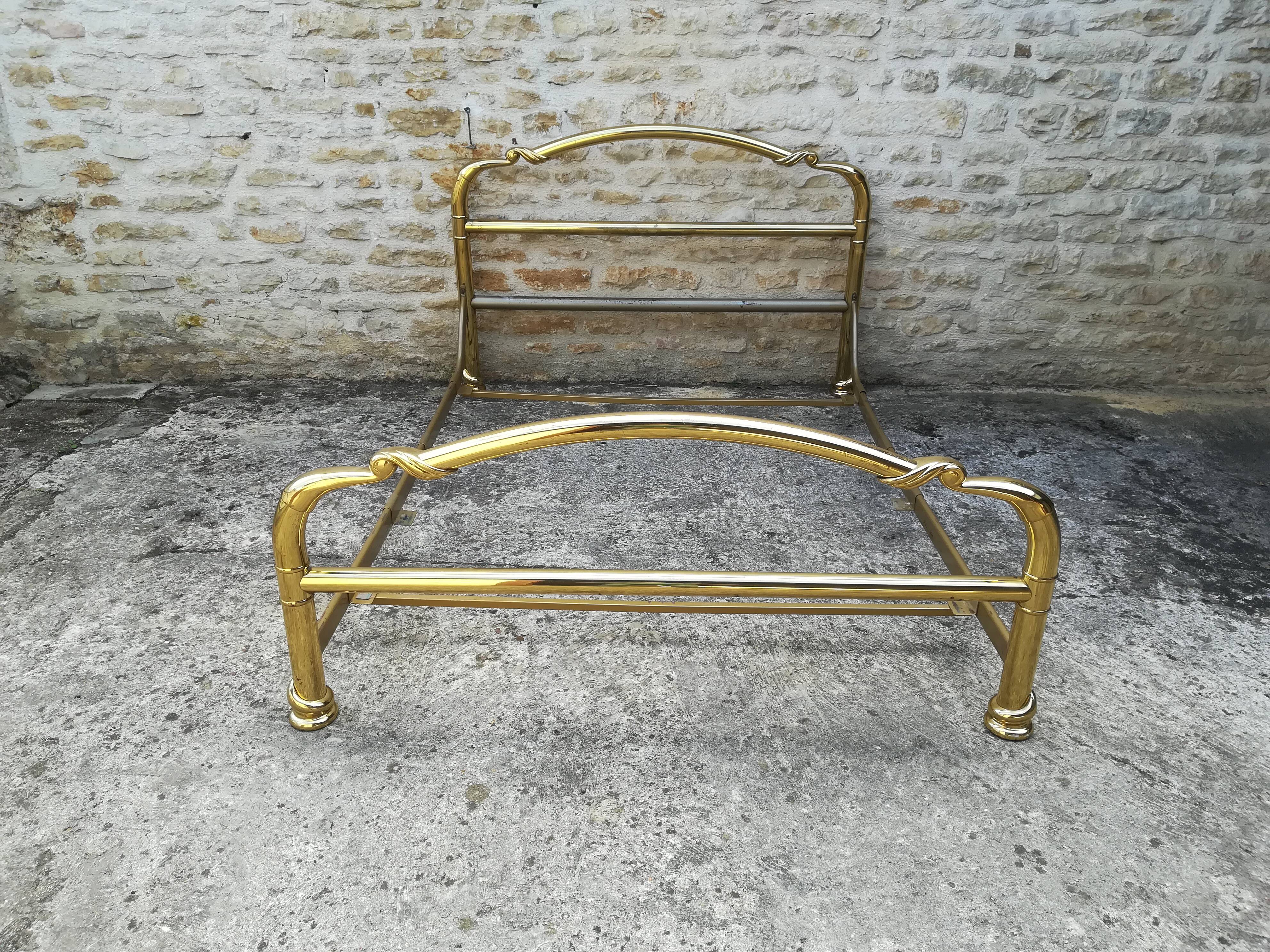 brass bed