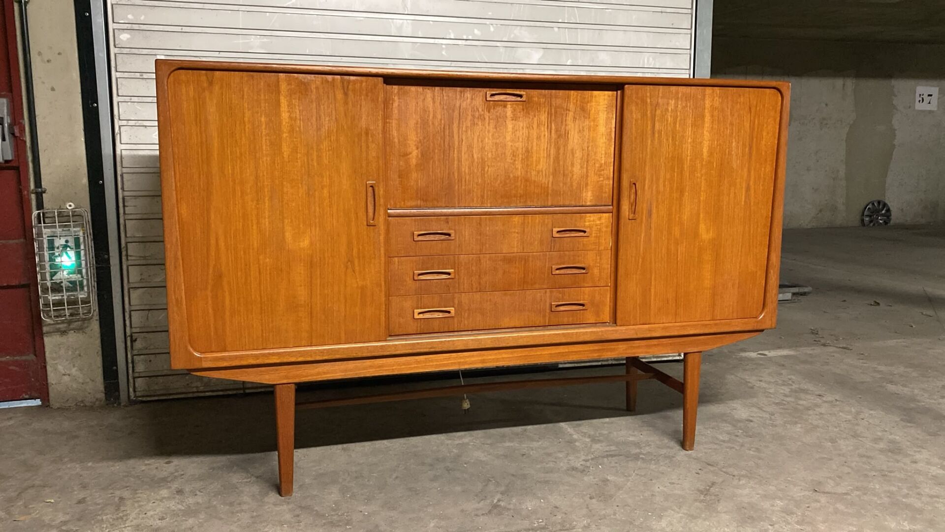 Vintage Scandinavian teak enfilade Clausen & son