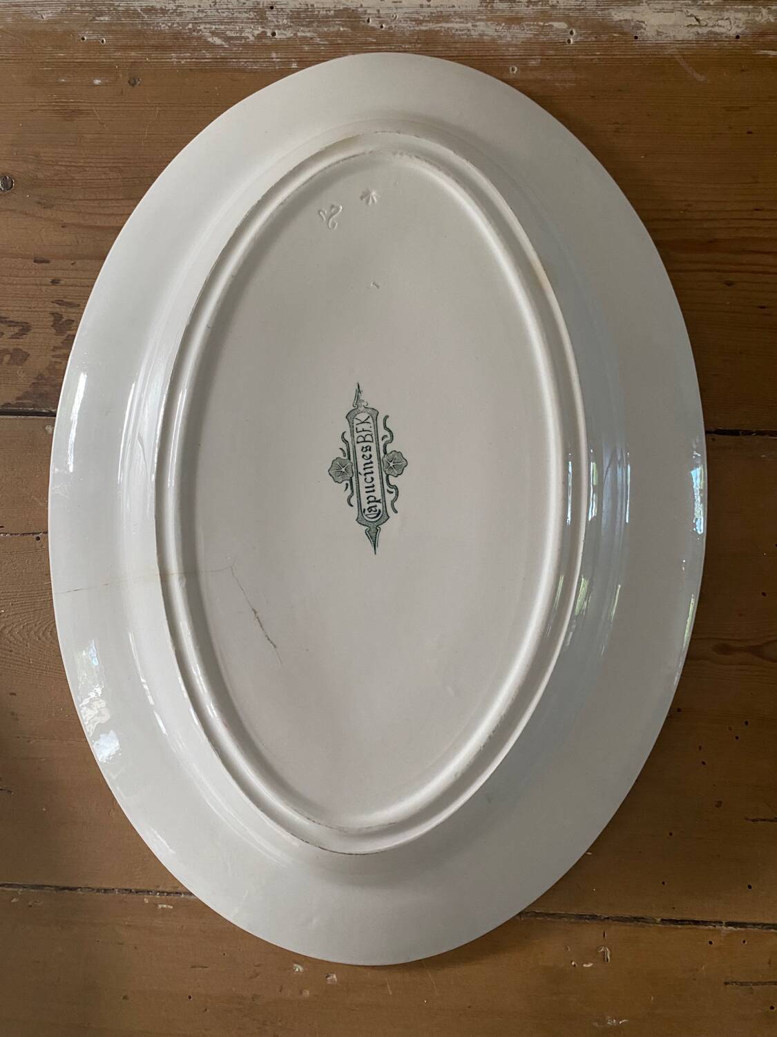 BFK Boch Frères Keramis oval dish, Capucines model, small model