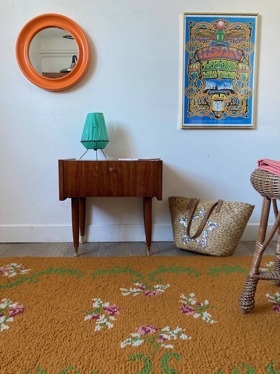 Vintage bedside table