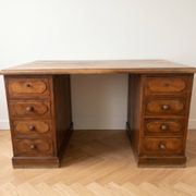 Bureau d'apothicaire ancien en bois massif 8 tiroirs