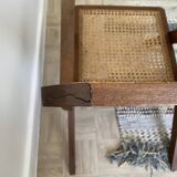 1950s armchair in wood and cane