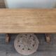 Monastery table with extension solid oak wood