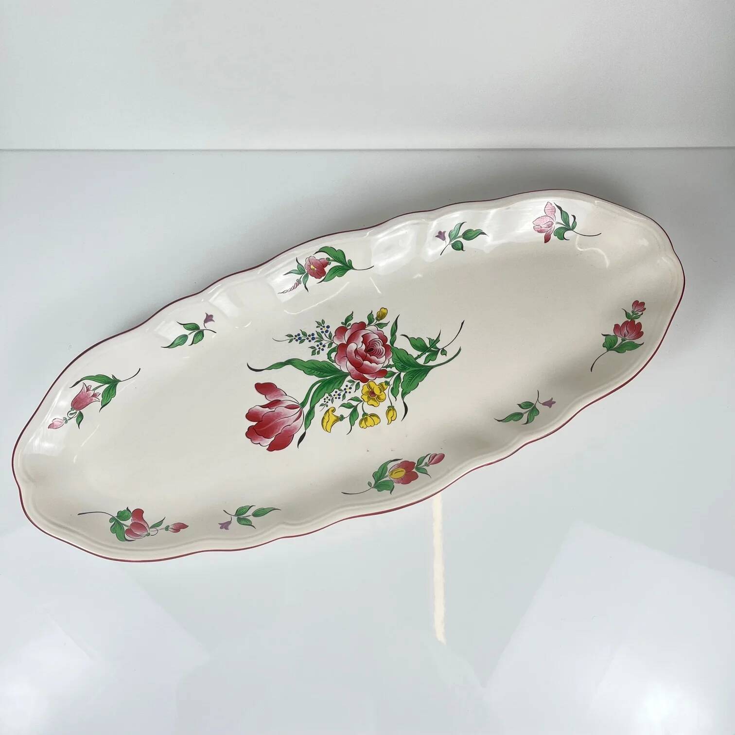 Large fish platter model Réverbère by KG Lunéville