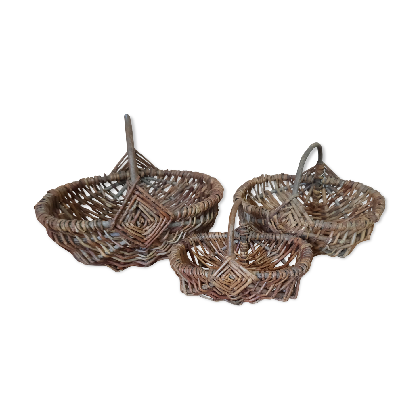 Lot of old wicker baskets