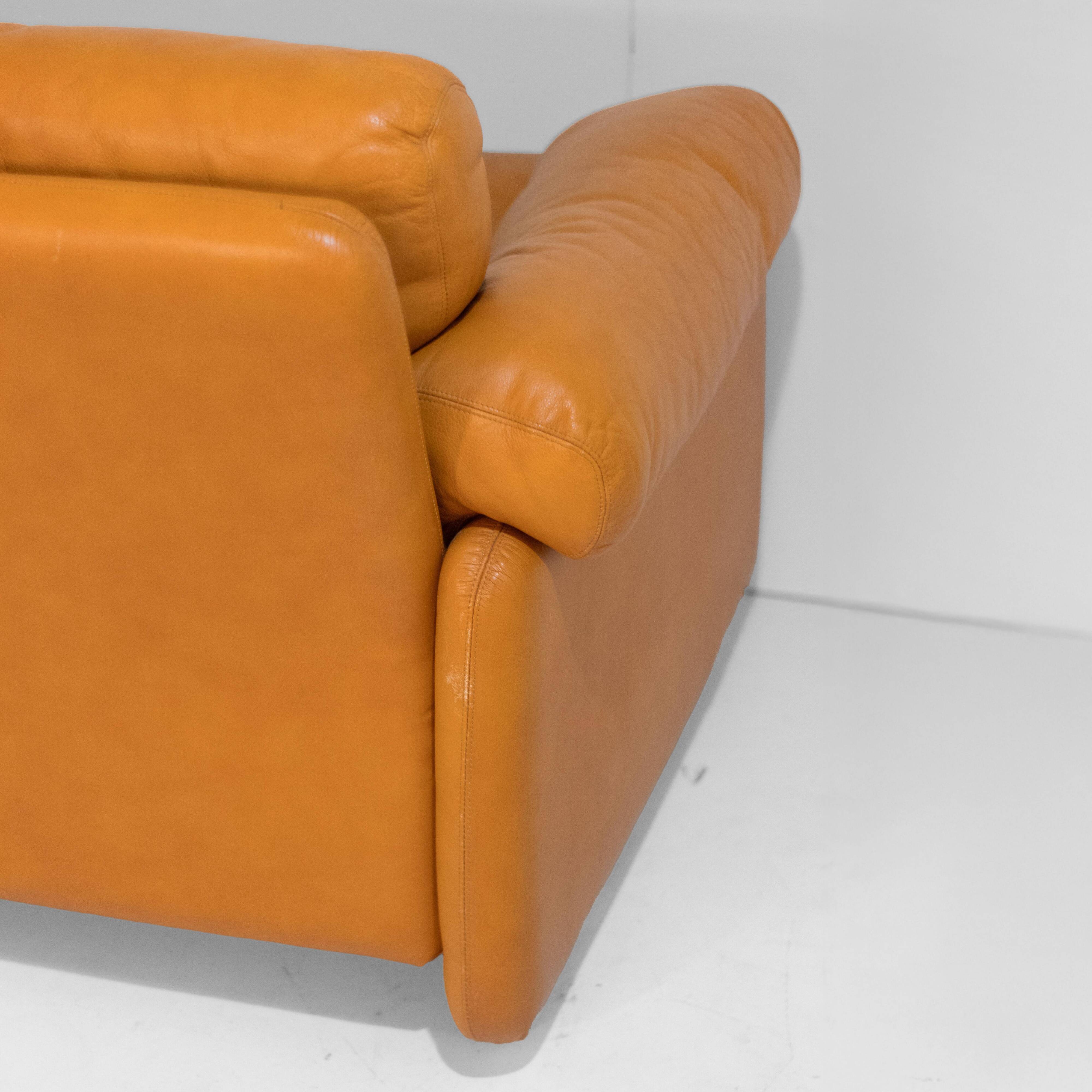 Grand Canapé Coronado Vintage en Cuir Marron par Tobia Scarpa pour C&B Italia