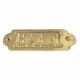 Brass bathroom door plate
