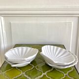 Empty scallop cups ceramic pockets