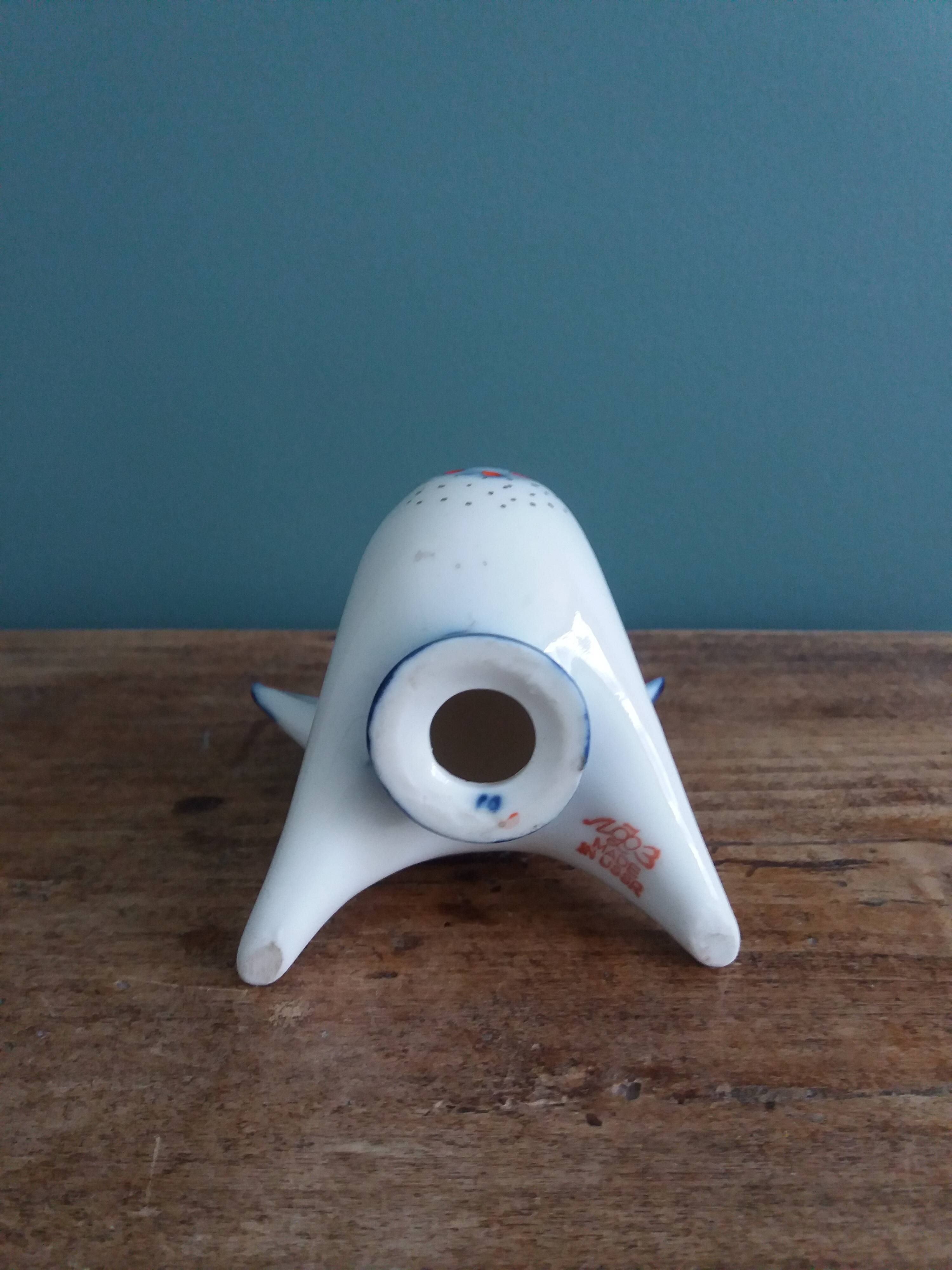 Lomonosov Russian zoomorphic peacock pepper shaker