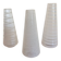 Trio de tulipes coniques en verre satiné, années 60