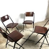 Pyramide Chairs By Wim Rietveld, Set Of 4