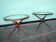 Set de Tables Basses Rondes Sputnik en Bois et Verre, Set de 2