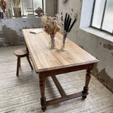 2m walnut drapery farm table