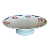 Plate mounted on pedestal Salins France Rouge E. Charbonnier