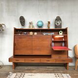 Maurice Pré high sideboard for Lieuvin in teak 1960